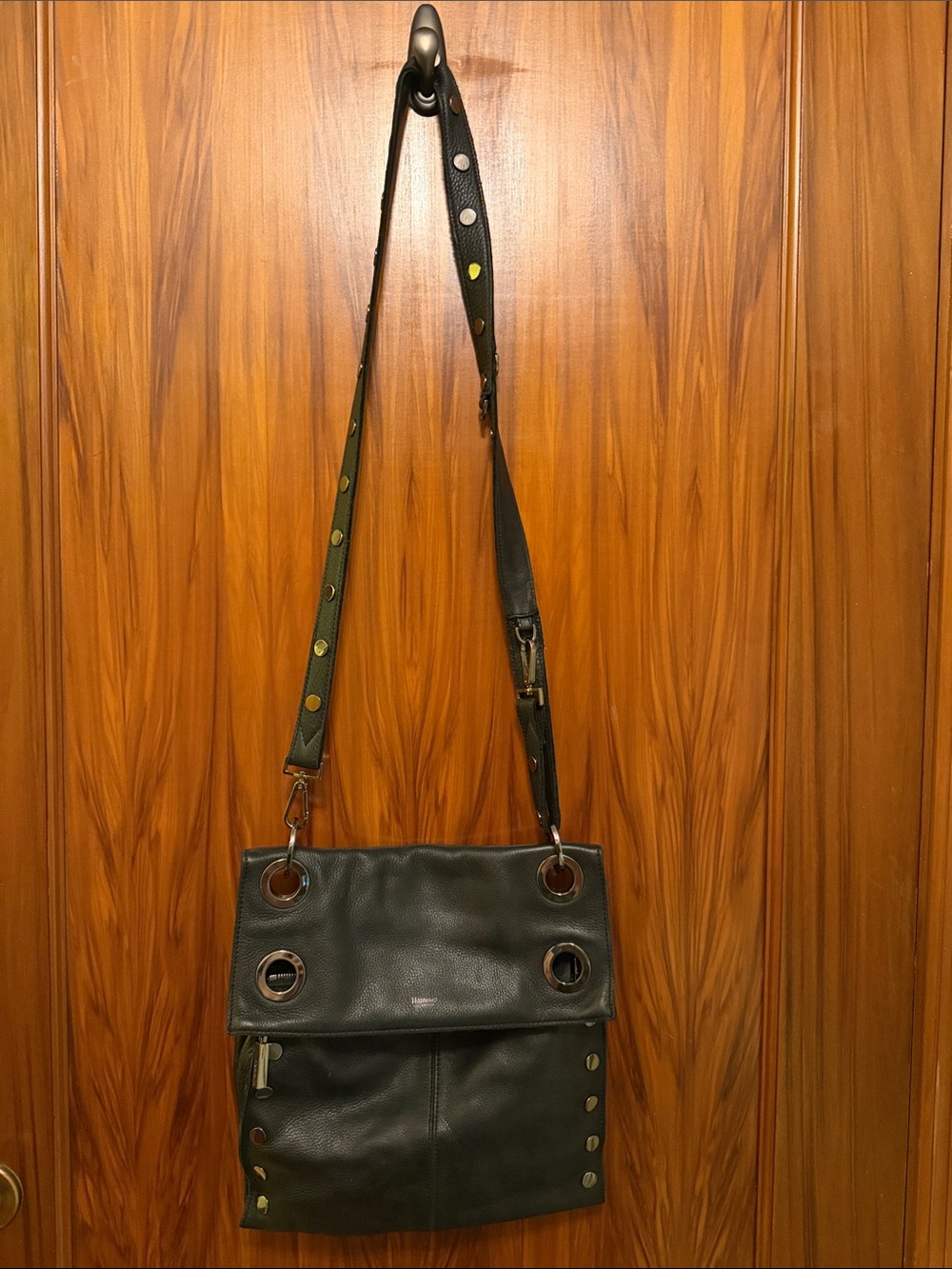 Hammitt Montana black Leather Crossbody Bag with adjustable strap and dust bag